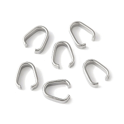 Нержавеющая Сталь Цвет 304 Быстроразъемные соединения из нержавеющей стали, овальные, цвет нержавеющей стали, 9x7.5x3 мм, внутренний диаметр: 5.5 мм