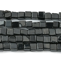 Black Onyx Бусины из натурального черного оникса, окрашенная и подогревом, кубические, 4~4.5x4~4.5x4~4.5 мм, отверстие : 1 мм, около 93 шт / нитка, 15.47'' (39.3 см)