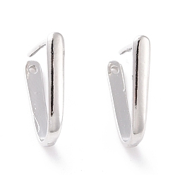 Платина Антикоррозийное покрытие родием 925 стерлинговое серебро ледорубы щипцы, платина, 14x2 мм, отверстие : 0.9 мм, штифты : 0.8 мм