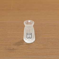 Прозрачный Миниатюрная ваза из смолы, для аксессуаров для кукольного домика, притворяясь опорными украшениями, прозрачные, 15.5~16x29 мм, внутренний диаметр: 7 мм