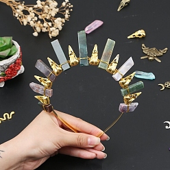 (RRHB277) Кристалл на подкладке из медово-бежевого цвета Резинки для волос из натурального индийского агата, аксессуары для волос для женщин и девочек, 185x155x15 мм