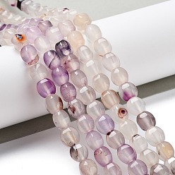 Средняя Орхидея Природный агат бисер нитей, окрашенная и подогревом, в форме инжира, средне орхидеи, 9x8x8 мм, отверстие : 1.2 мм, около 38 шт / нитка, 13.66~13.98'' (34.7~35.5 см)