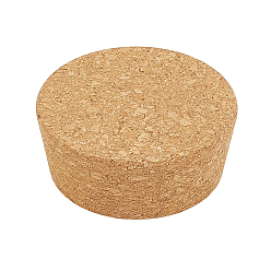 Tan Cork Bottle Stopper, for Wine Bottle Lid, Flat Round, Tan, 59~79x39mm