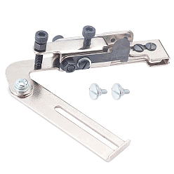 Stainless Steel Color Steel Zipper Auxiliary, with Screws, for Zipper Aligning, Stainless Steel Color, 112x37x28mm, Screws: 12.5x12mm