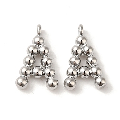 Платина Латунные подвески, без кадмия, без никеля и без свинца, письмо амулеты, платина, 13x8x2 мм, отверстие : 1 мм