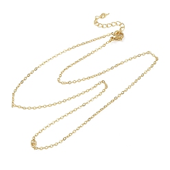 Настоящее золото 18K 1.5мм латунный кабель цепочка изготовление ожерелья, без кадмия и без свинца, долговечный, стойки покрытие, реальный 18 k позолоченный, 17.95 дюйм (45.6 см)