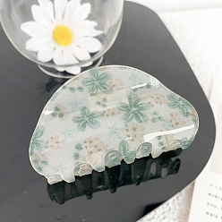 Темный Морско-зеленый Акриловые коготь заколки, аксессуары для волос для женщин и девочек, арка, темно-зеленый, 80x45 мм