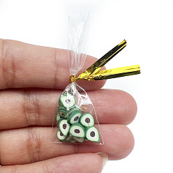 Avocado Мини-конфеты из полимерной глины, аксессуары для кукольного домика с микро-ландшафтом, притворяясь опорными украшениями, авокадо, 45x20 мм