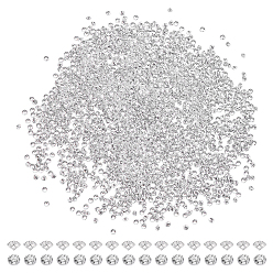 Clear Cubic Zirconia Cabochons, Grade A, Faceted, Diamond, Clear, 1.2mm, about 2000pcs/set