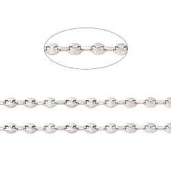 Нержавеющая Сталь Цвет Не тускнеет 304 цепь из нержавеющей стали для кофейных зерен, несварные, цвет нержавеющей стали, ссылка: 12x9x2мм и 9.5x4.5x2мм