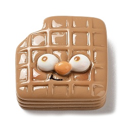 Перу Непрозрачная эмаль из смолы, декодирование кабошонов, имитация еды, печенье, Перу, 19x19x8.5 мм