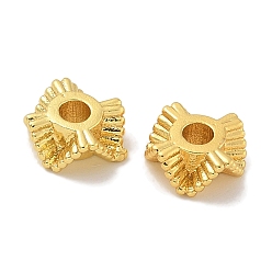 Настоящее золото 18K Рейка из латунной проставки, долговечный, без свинца и без кадмия, реальный 18 k позолоченный, 8x3.5 мм, отверстие : 2.5 мм