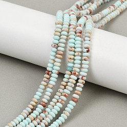 Шушан Камень Синтетический Шушан камень бисер пряди, рондель, 4.5x2 мм, отверстие : 0.8 мм, около 152~158 шт / нитка, 15.35'' (39 см)