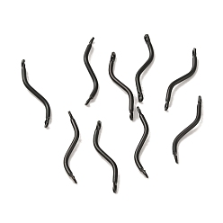 Черный 304 подвески для соединителей из нержавеющей стали, витая бар, электрофорез черный, 20x2.5x3.5 мм, отверстие : 1.2 мм