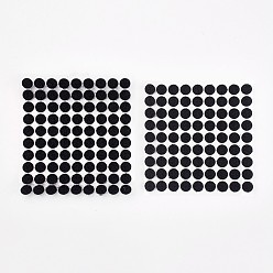 Black Nylon Magic Tapes, Adhesive Hook and Loop Tapes, Flat Round, Black, 10mm