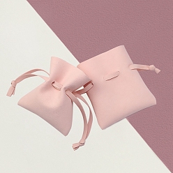 Pink Сумка из волокнистой ленты для рукоделия с завязкой, на день рождения валентинки свадьба упаковка конфет, розовые, 9x7 см