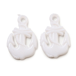 Anchor & Helm Непрозрачные акриловые подвески, якорь и штурвал, 28.5x19x4 мм, отверстие : 3 мм, Около 574 шт / 500 г