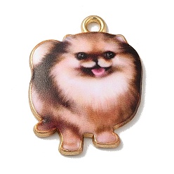 Перу Подвески из сплава , без кадмия, без никеля и без свинца, собака, Перу, 23.5x18.5x2.5 мм, отверстие : 2 мм
