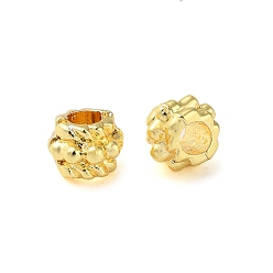 Golden Gestellmessingperlen, langlebig überzogen, Bleifrei und cadmium frei, Trommel, golden, 4.5x3.5 mm, Bohrung: 1.8 mm