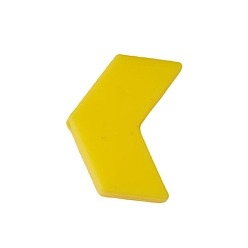 Желтый Бусины из пищевого силикона со стрелками, желтые, 20x10 мм