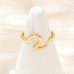 Настоящее золото 18K Латунные регулируемые манжеты для женщин, долговечный, без никеля , реальный 18 k позолоченный, 9.5 мм, внутренний диаметр: 17 мм