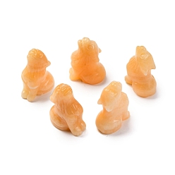 Топаз Нефрит Натуральный топаз украшения дисплей нефрита, товары для украшения дома, волк, 38~40x25~29x16~26 мм