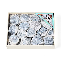 Кальцит Минеральный образец из жеоды природного кальцита "рог изобилия", кластер необработанных кристаллов, Целебный кристалл в подарок для домашнего декора, с бумажной коробкой, 35~78x25~44x16~39 мм, о 11~18 шт / комплект