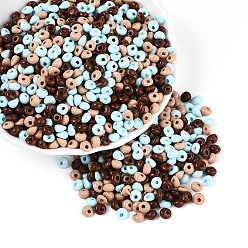 Голубой Непрозрачные акриловые бусины, слеза, голубой, 5x5x3 мм, отверстие : 1.5 мм, Около 11630 шт / 500 г