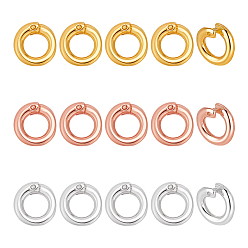 (52) Непрозрачная лаванда 15 шт. 3 стили 925 соединительные кольца из стерлингового серебра с фиксатором, открытый круг, разноцветные, 6x1.2~1.4 мм, внутренний диаметр: 3.3~3.5 мм, 5 шт / стиль
