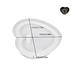 Сердце Кулоны своими руками силиконовые формы, формы для литья смолы, для уф-смолы, изготовление ювелирных изделий из эпоксидной смолы, сердце, 47x42x8 мм