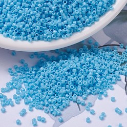 (DBS0725) Opaque Turquoise Blue MIYUKI Delica Beads Small, Cylinder, Japanese Seed Beads, 15/0, (DBS0725) Opaque Turquoise Blue, 1.1x1.3mm, Hole: 0.7mm, about 175000pcs/bag, 50g/bag