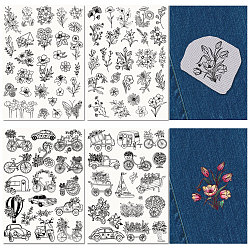 Mixed Shapes Нетканый материал для вышивки чертеж эскиз, прямоугольные, разнообразные, 297x210 ттт, 4 шт / комплект