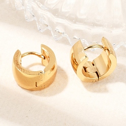 Золотой 304 обруч серьги из нержавеющей стали замке, кольцо, золотые, 12.5x13x7 мм, штифты : 1 мм