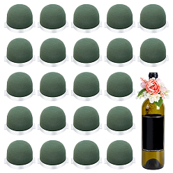 Зеленый 48шт. мини-держатели для флористической пены, с фурнитурой из полипропилена, зелёные, 220x167x41 мм, полукруглый: 45.5x41 мм