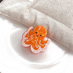 Осьминог Заколки для волос в форме когтей из ацетата целлюлозы, аксессуары для волос для женщин и девочек, морские животные, осьминог, 50x46 мм