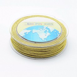 Gold Polyesterfaden, Metallfaden für die Schmuckherstellung, Gold, 1 mm, ca. 32.8 Yards (30 m)/Rolle