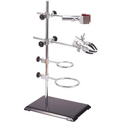 Blue Cross Clamp, Lab Stand Clamp Holder, for Laboratory, with Three-jaw Clamp, Blue, 98x25x25mm, 275x67~80x33mm, 2pcs/set