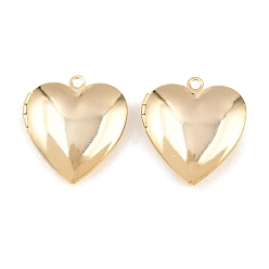 Настоящее золото 24K Подвески-медальоны в форме сердца из латуни, стойки покрытие, долговечный, без свинца и без кадмия, реальный 24 k позолоченный, 25x23x6 мм, отверстие : 2 мм, внутренний диаметр: 17x16 мм