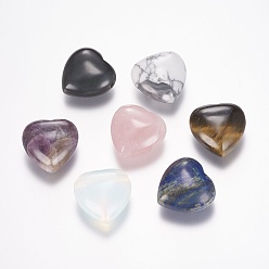 Смешанные камни Природные и синтетические драгоценный камень бисер, сердце, , 13x25x25 мм, отверстие : 2 мм