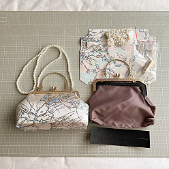 Цветок Наборы для изготовления женских сумочек своими руками, включая материалы для атласных сумок, цветок, 240x150x60 мм