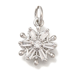 Платина Латунь с микропокрытием, без кадмия и без свинца, долговечный, снежинка, платина, 13x10x2.5 мм, отверстие : 3 мм