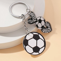 Football Акриловые брелки, украшения для сумок и кошельков, футбол, 9x3.5 см