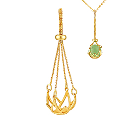 Золотой 1заготовка для подвески-цветка из стерлингового серебра для нестандартных оправ для подвески в виде кабошона из драгоценных камней, полая подвеска с подвеской-слайдером, золотые, 40 мм, лоток : 14.5x10.5 мм