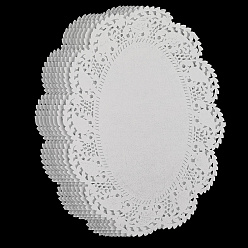 Oval Бумажная жиронепроницаемая оберточная бумага, для кухонных принадлежностей для выпечки, овальные, 255x190x0.04 мм, 50 шт / комплект