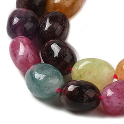 Colorful Natural Malaysia Jade Beads Strands, Nuggets, Dyed and Heated, Colorful, 8.5~11.5x7~8x6.5~8mm, Hole: 1.5mm, about 37~38pcs/strand, 14.76''~15.55''(37.5~39.5cm)