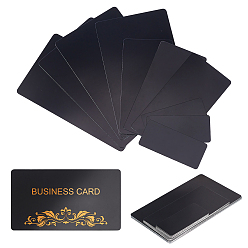 Black 30Pcs 3 Style Aluminium Blank Flake, Baking Varnish, Rectangle, Black, 50~100x22~60x0.3~0.5mm, 10pcs/style