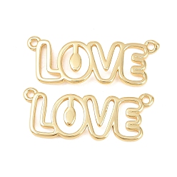 Золотой Латунные подвески, словесные любовные чары, долговечный, стойки покрытие, без свинца и без кадмия, золотые, 12.5x33x2 мм, отверстие : 1.6 мм