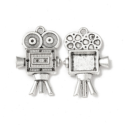 Античное Серебро Сплавочные подвески тибетского стиля, подвеска для проектора/кинокамеры, без кадмия и без свинца, античное серебро, 39x25x5.5 мм, отверстие : 2.4 мм