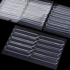 Прозрачный 6 Листы овальных самоклеящихся дверных ручек-амортизаторов, прозрачный квадратный мягкий силиконовый защитный экран для стен, прозрачные, 131x84x2 мм, овальный : 64x10 mm, 10шт / лист