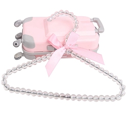 Прозрачный Полиуретановая вешалка для одежды миниатюрная модель, аксессуары для кукольного домика с микро-ландшафтом, со стеклянной жемчуг, притворяясь опорными украшениями, прозрачные, 200 мм